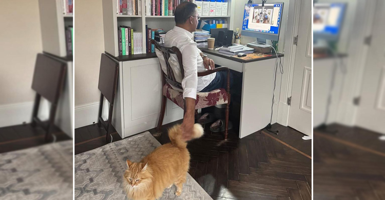 প্রিয় বিড়ালসহ ছবি ভাইরাল, প্রশংসায় ভাসছেন তারেক রহমান