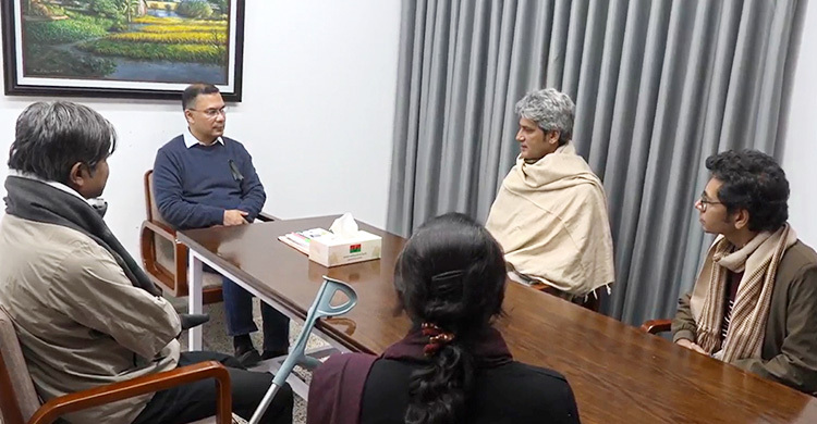 তারেক রহমানের সঙ্গে গণসংহতি আন্দোলনের নেতাদের বৈঠক