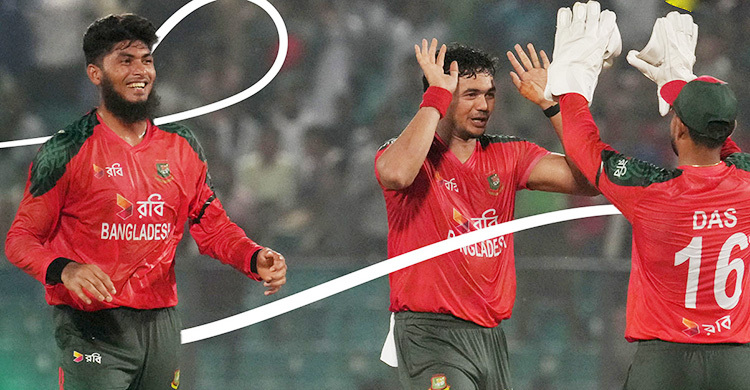 লিটনের ক্যাচ মিসে বঞ্চিত সাকিব, সেই শিকার ধরলেন তাসকিন