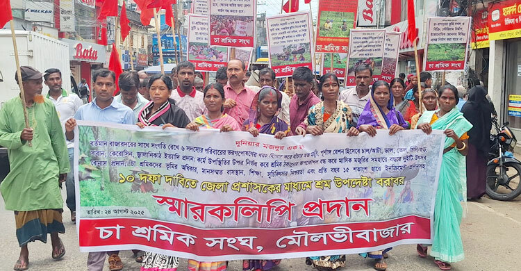 ‌‘বাঁচার মতো মজুরি’সহ ১০ দফা দাবি চা-শ্রমিকদের