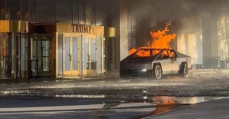 One killed as Tesla Cybertruck explodes outside Trump’s hotel