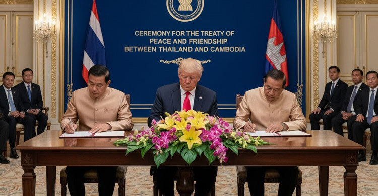 থাইল্যান্ড-কাম্বোডিয়া ‘শান্তিচুক্তি’ স্বাক্ষর অনুষ্ঠানে অংশ নেবেন ট্রাম্প