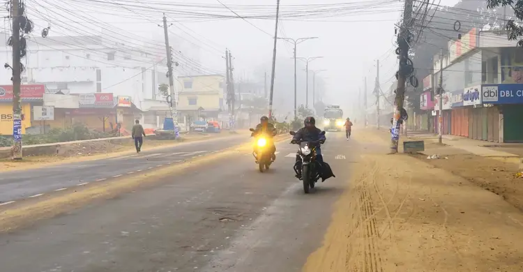 ঠাকুরগাঁওয়ে বৃষ্টির মতো ঝরছে কুয়াশা, শীতে বিপর্যস্ত জনজীবন
