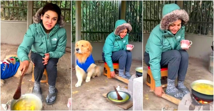 কনকনে শীতে গ্রামের মাটির চুলায় কী রান্না করছেন জয়া আহসান