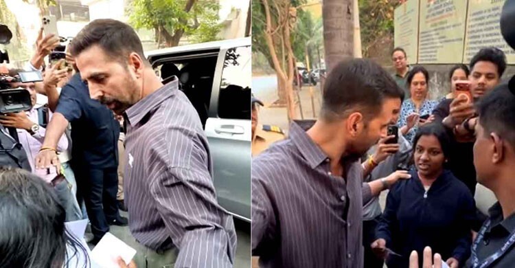 অক্ষয়ের পা ধরে তরুণীর আকুতি, ভিডিও ভাইরাল