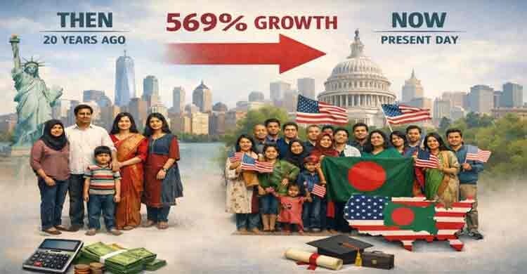 দুই দশকে যুক্তরাষ্ট্রে বাংলাদেশি জনগোষ্ঠী বেড়েছে ৫৬৯ শতাংশ