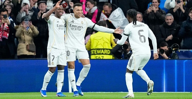 এমবাপে-ভিনিসিয়ুসের নৈপুণ্যে মোনাকোর জালে রিয়ালের ৬ গোল