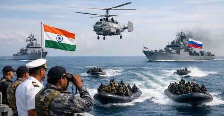 ফেব্রুয়ারিতে বঙ্গোপসাগরে সামরিক মহড়া চালাবে ভারত-রাশিয়া
