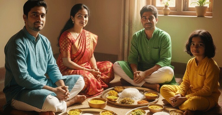 ডাইনিং টেবিল নয়, মেঝেতে বসে খেলে আয়ু বাড়ে