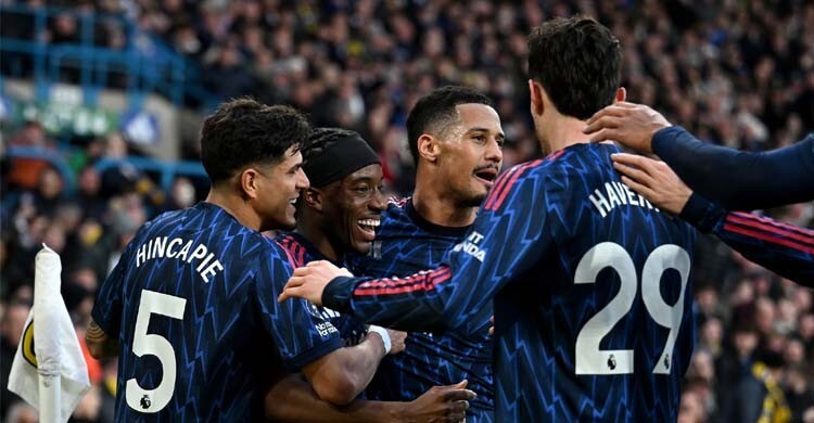 লিডসের জালে ৪ গোল দিয়ে জয়ে ফিরলো আর্সেনাল