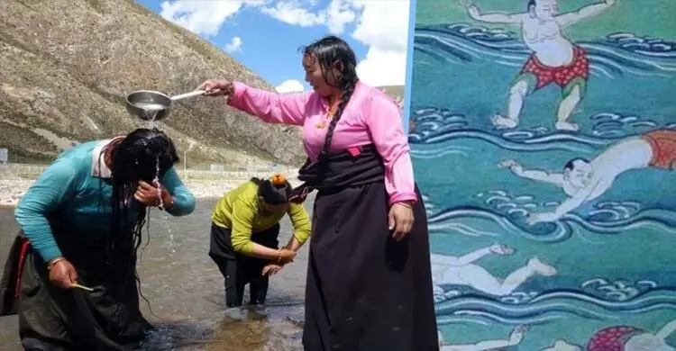 নারী-পুরুষের একসঙ্গে গোসল, নেচে-গেয়ে চলে সঙ্গীর খোঁজ