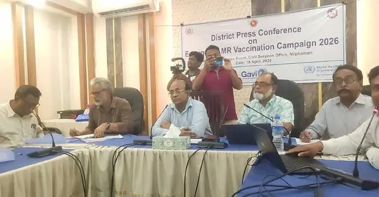 নীলফামারীতে ২ লক্ষাধিক শিশুকে দেওয়া হবে হামের টিকা