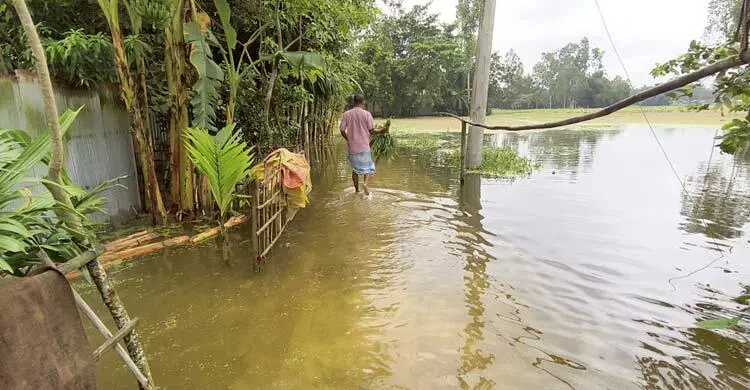 বিপৎসীমার কাছাকাছি তিস্তার পানি, চর-নিম্নাঞ্চল প্লাবিত