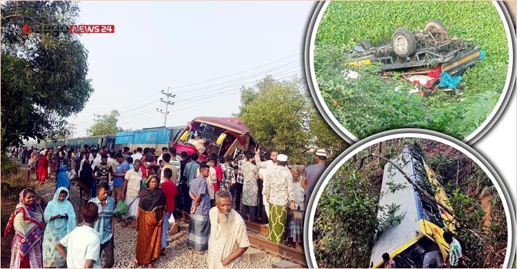 চার জেলায় সড়কে ঝরলো ২০ প্রাণ, বান্দরবানে পর্যটকবাহী বাস খাদে