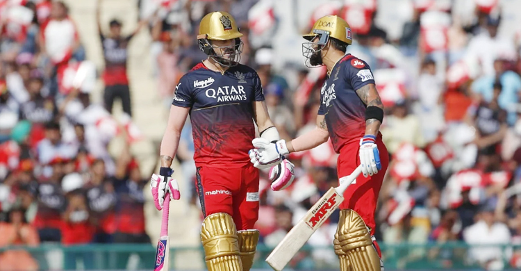 কোহলি-ডু প্লেসির বিশাল ওপেনিং জুটি, বেঙ্গালুরুর ১৭৪