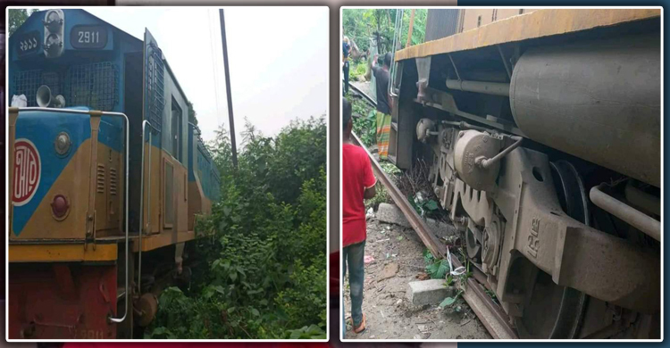 ভৈরবে ট্রেনের ইঞ্জিন লাইনচ্যুত