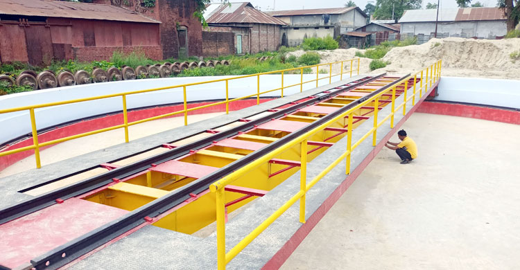 দেশে প্রথম তৈরি হলো রেলের ইঞ্জিন ও কোচ ঘোরানোর &lsquo;টার্ন টেবিল&rsquo;