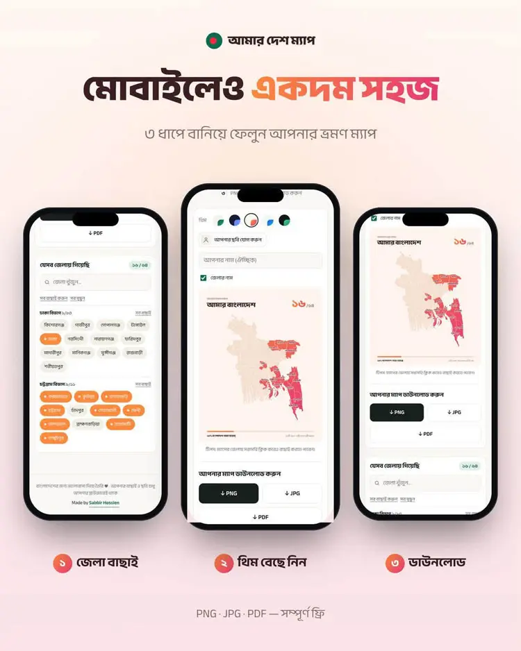 মোবাইলেও সহজে ভ্রমণ ম্যাপ বানাতে পারবেন,  ছবি: সাব্বির হোসেন রবিনের ফেসবুক থেকে