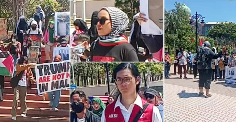 মালয়েশিয়ায় ট্রাম্পের সফর বাতিলের দাবিতে শিক্ষার্থীদের বিক্ষোভ