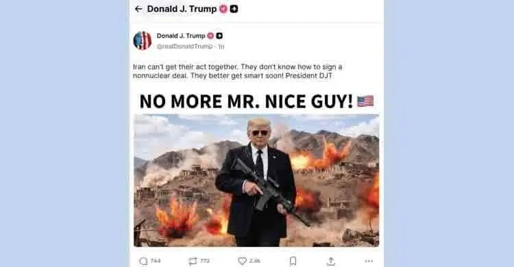 এবার জেমস বন্ড রূপে ট্রাম্প, বললেন ভদ্র সাজার দিন শেষ