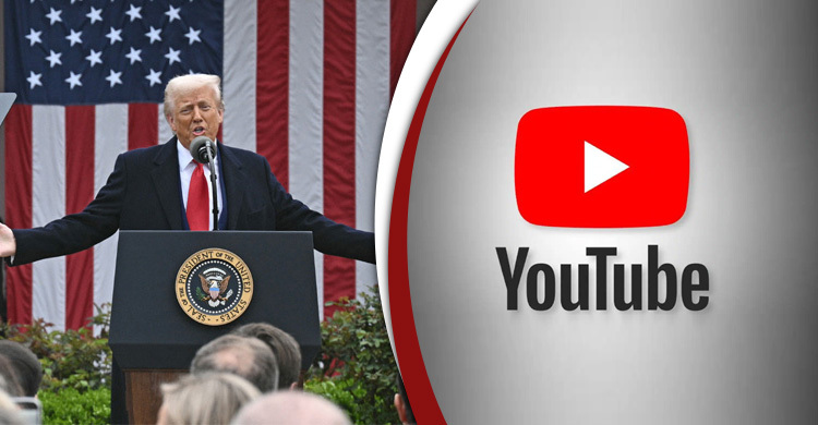 ট্রাম্পের অ্যাকাউন্ট বন্ধ করায় কোটি ডলার ক্ষতিপূরণ দিচ্ছে ইউটিউব