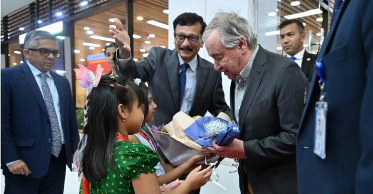UN chief Guterres begins four-day visit to Dhaka
