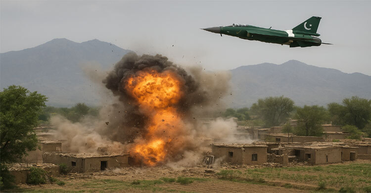 নিজেদের গ্রামেই হামলা চালালো পাকিস্তান বিমানবাহিনী, নিহত ৩০