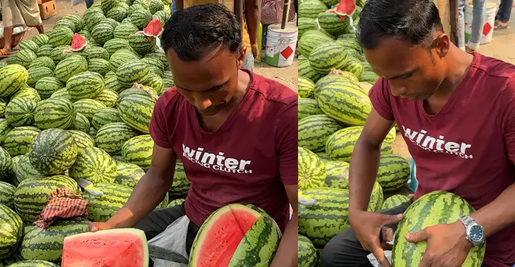 'ওই কিরে ওই কিরে, মধু মধু' ভাইরাল তরমুজ ব্যবসায়ী