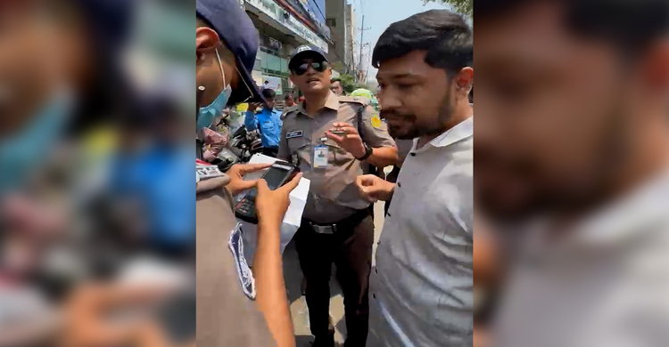 রাস্তায় বাইক পার্কিং করে ৫ হাজার টাকা জরিমানা গুনলেন চালক