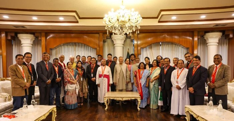 Chief Adviser exchanges greetings with Christian community leaders