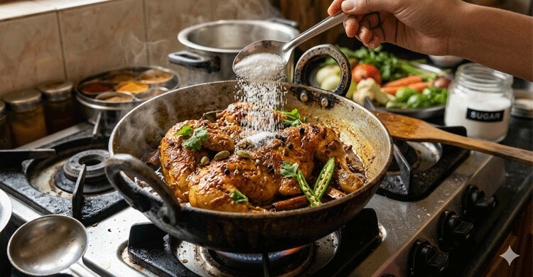 রোস্ট ও কোরমায় চিনি বেশি হলে কী করবেন, জেনে নিন ঠিক করার উপায়