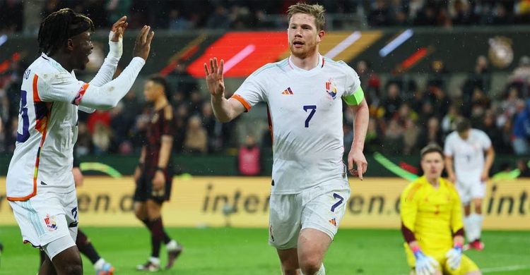 De Bruyne scores as Belgium edge Germany