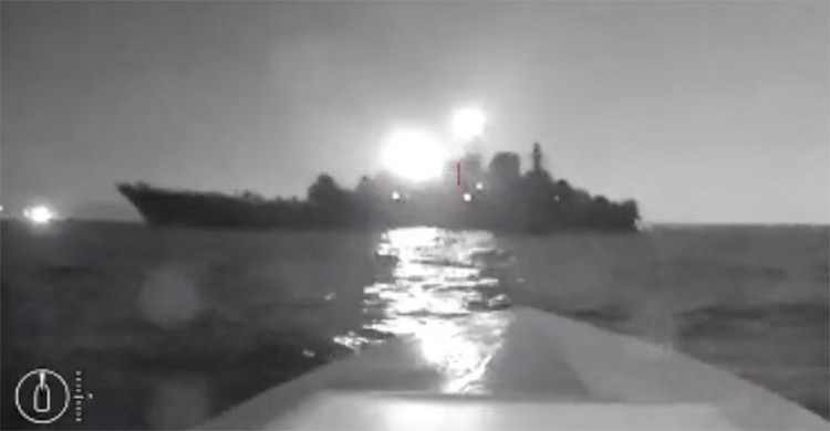 Ukraine says sea drone hits Russian navy ship