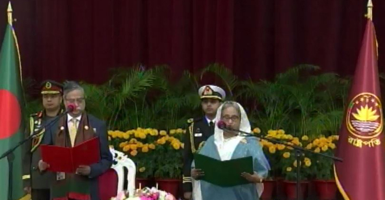 Hasina takes oath as prime minister for 5th time