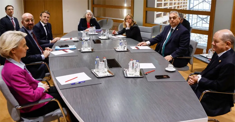 EU leaders unlock €50bn support package for Ukraine