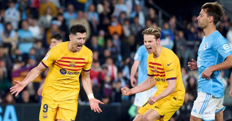 Barcelona grab win with late Lewandowski penalty