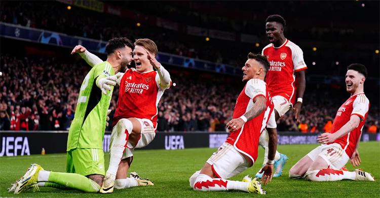 Arsenal edge past Porto to reach Champions League quarter-finals