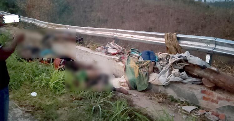 Six workers killed as truck plunges into ditch in Rangamati