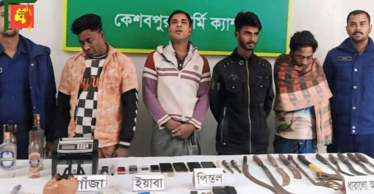 যশোরে পিস্তল-মাদকসহ আটক স্বেচ্ছাসেবক দলের নেতা কারাগারে