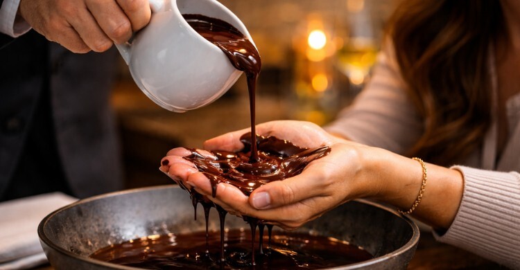 পানি নয়, এই রেস্তোরাঁয় খাওয়ার পর হাত ধোয়ানো হয় চকলেটে