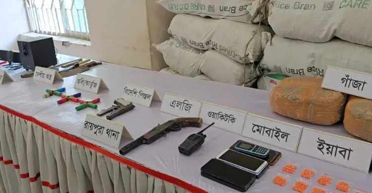 নরসিংদীতে পুলিশের অভিযান, অস্ত্র-মাদকসহ গ্রেফতার ২৩৭