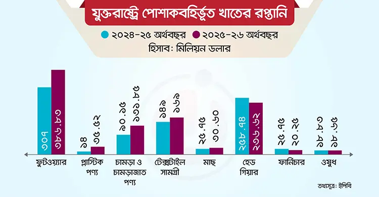 যুক্তরাষ্ট্রে রপ্তানির গতি কমেছে, ভরসা পোশাক বহির্ভূত খাত