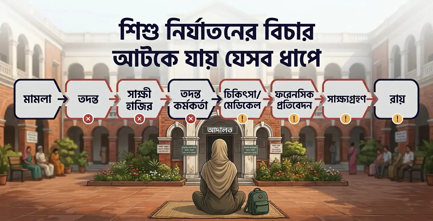 ধাপে ধাপে বিচার, গুনতে হয় অপেক্ষার প্রহর: ছবি এআই