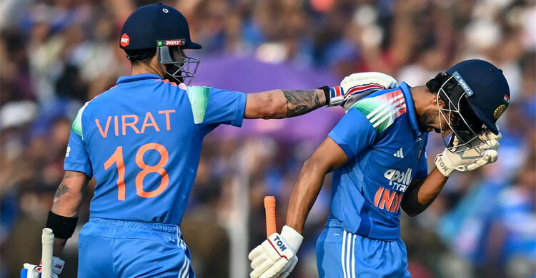 কোহলি-গায়কোয়াড়ের সেঞ্চুরিতে রান পাহাড়ে ভারত