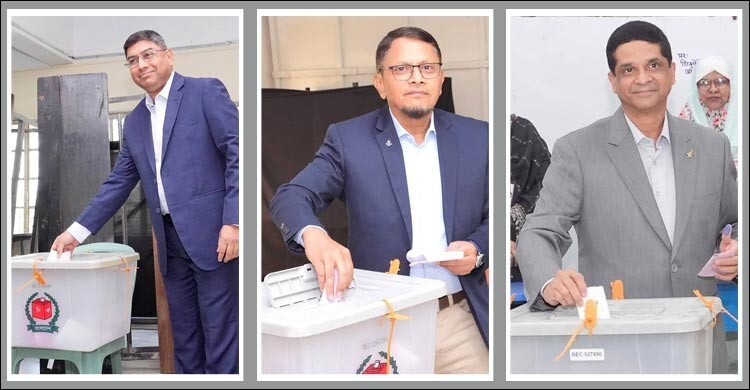 সেনা, নৌ ও বিমানবাহিনী প্রধানদের ভোটদান