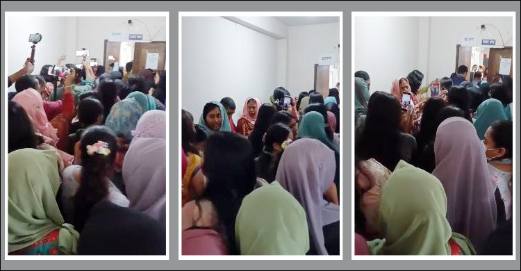 ছাত্রীদের কেন্দ্রে ছাত্রদলের ভিপি প্রার্থী, হট্টগোলে ভোট বন্ধ