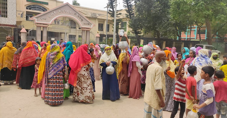 খাবার পানি সংকট, বালতি-কলস হাতে বিক্ষোভ