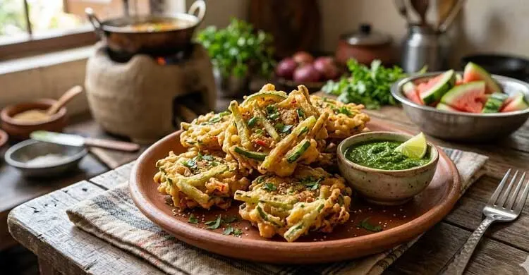 গরম থাকতেই বানিয়ে নিন তরমুজের খোসার পাকোড়া