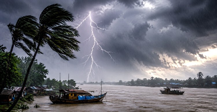 দুপুরের মধ্যে ৯ জেলায় ঝোড়ো হাওয়াসহ বজ্রবৃষ্টির আভাস