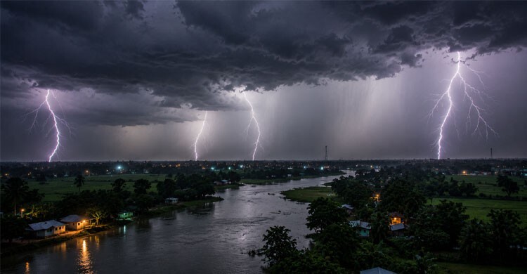 রাত ১টার মধ্যে ৮ জেলায় বজ্রসহ বৃষ্টির আভাস
